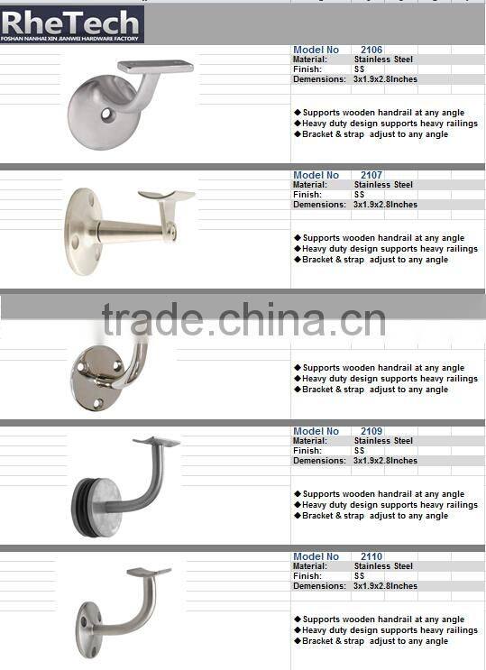 3" Heavy Duty Handrail Bracket in Satin Nickel