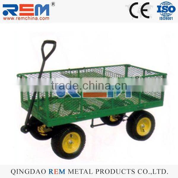 TOOL CART TC1840 GARDEN TOOL CART FOUR PNEUMATIC WHEEL METAL PAN GALVANIZED WHEEL RIM