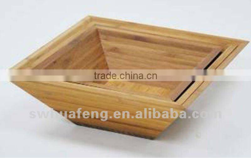 2017 Newest bamboo rectangle salad bowl