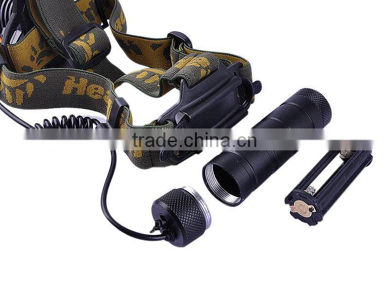 Long Range Headlamp K13 T6 LED 2000 Lumens 3 Mode High Power LED Hunting Headlamp(Black)