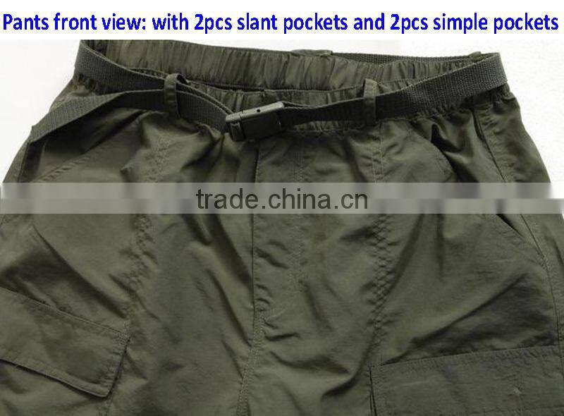 Slim Soft Comfortable Outdoor Quick Dry 100% Nylon Mens Long Sleeves Casual Pants Shirts