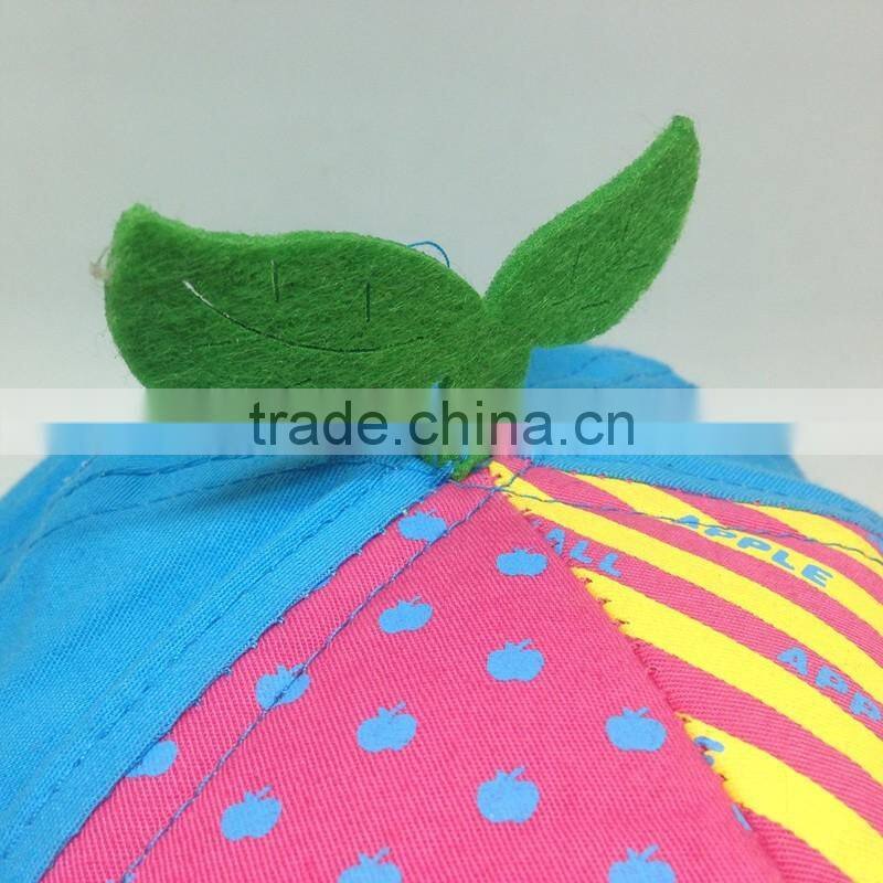Fashion Kid /Children Baseball Cap And Cap Top Button With Grass