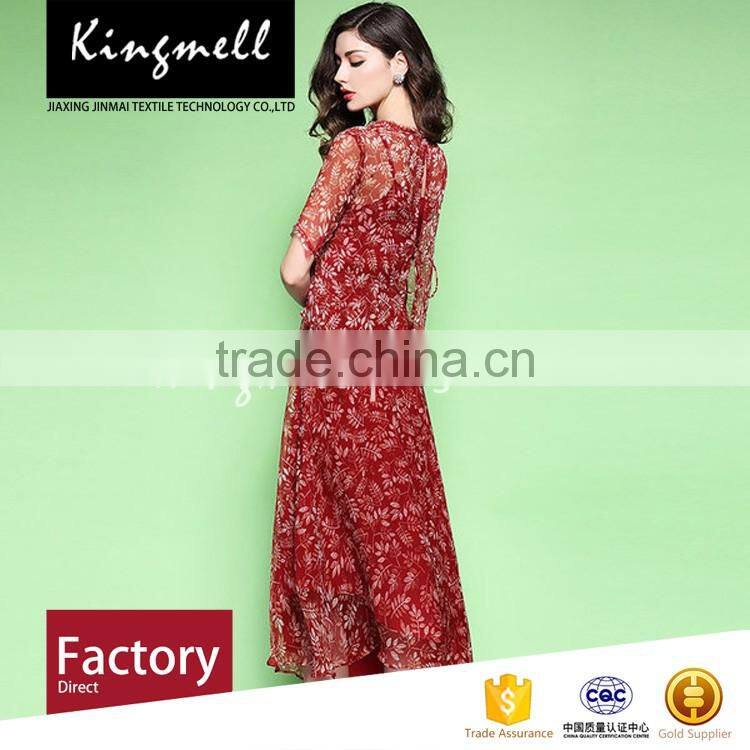 Custom home textile digital printed silk chiffon fabric