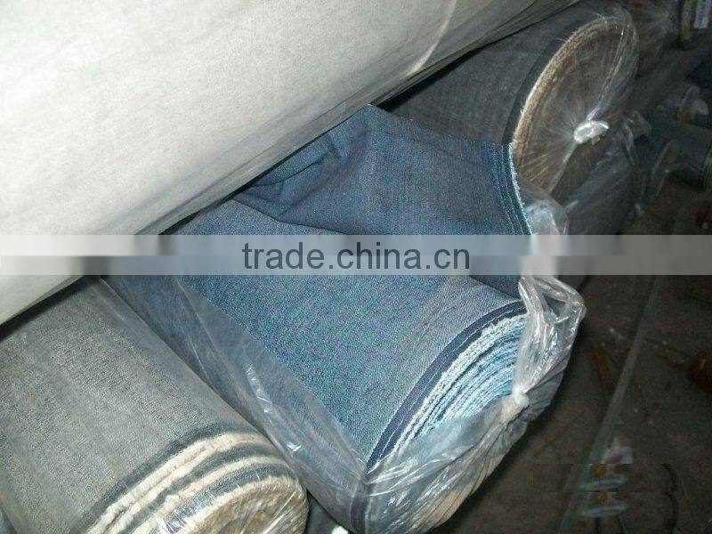 100% Cotton denim fabric for jeans stocklots
