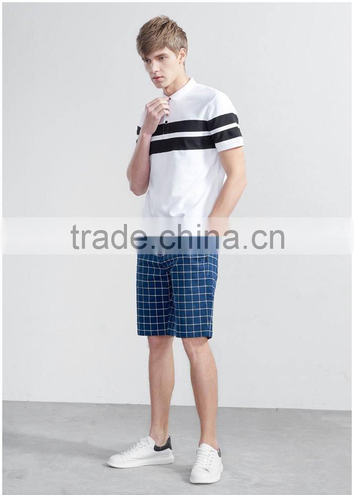 White stripe comfort polo shirt design with combination