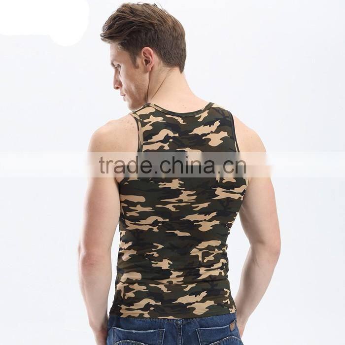 New arrival mans camouflage printed dri fit tank tops wholesale