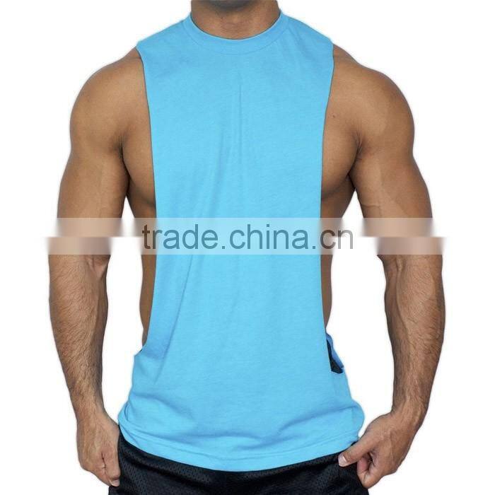 Wholesale classic plain men gym tank tops
