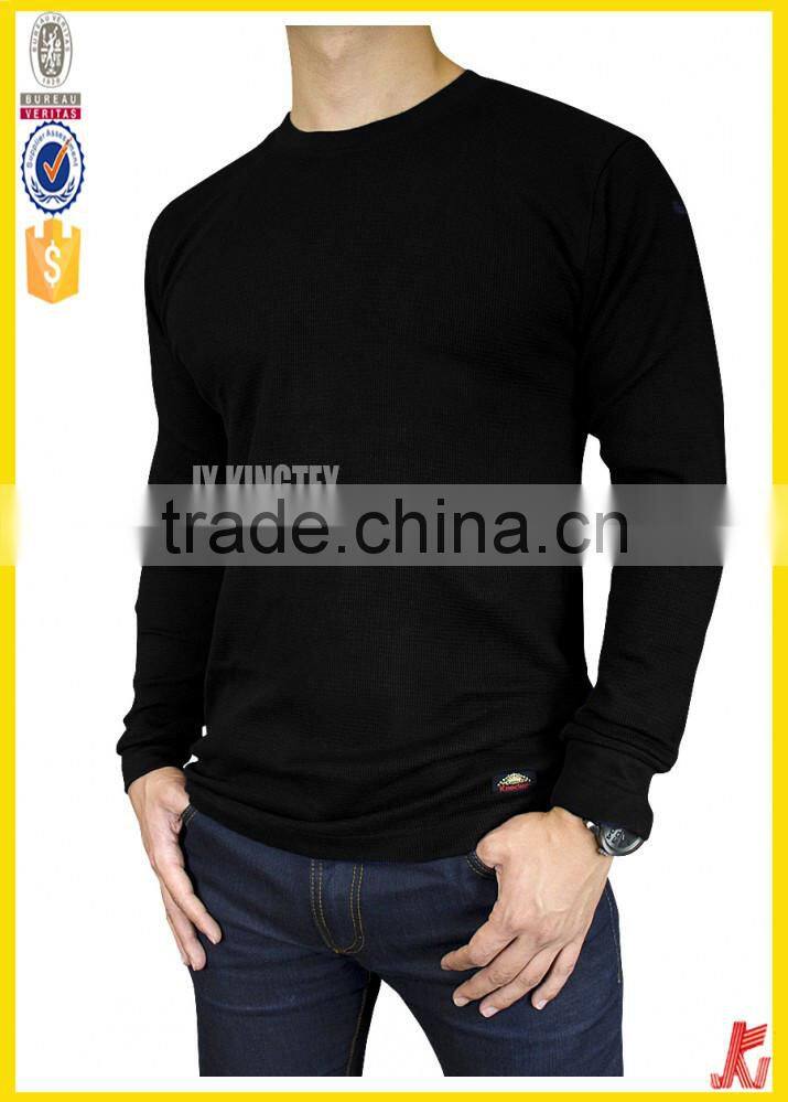 hot sale mens good plain long sleeve tshirt sweater
