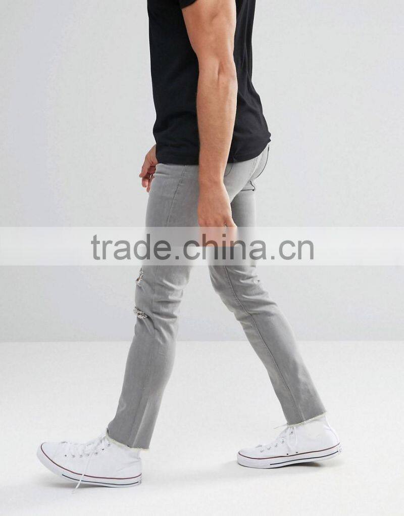 fashion oem jeans trousers top design ripped denim jeans pants for men