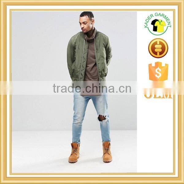 longline long sleeve t shirt 100% cotton t shirts with curved hem