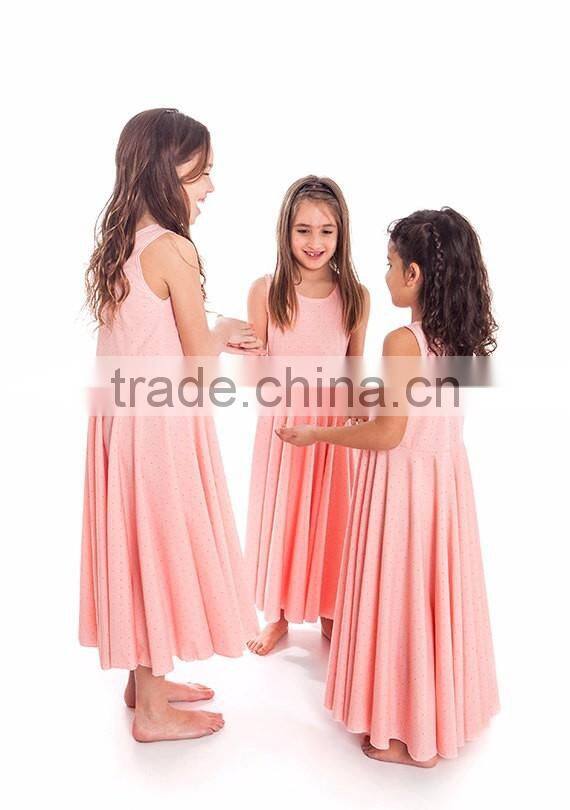high quality 100% cotton girl dress of 9 years old 2017