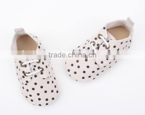Lovely funny skidproof genuine leather baby oxford shoes