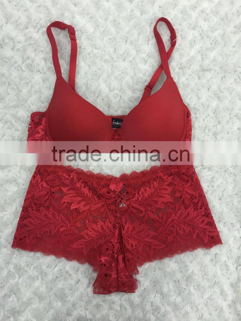 2017 New Design Fitness Attractive Bra Ladies Sexy Underwear fancy lace bra panty set