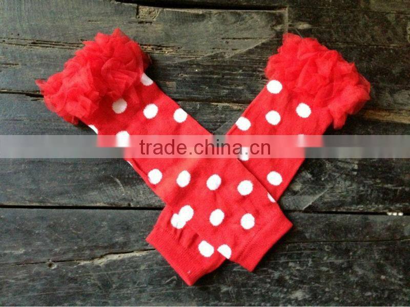 Christmas X-mas xmas baby girls leg warmers with chiffon ruffle baby leg warmer,legging