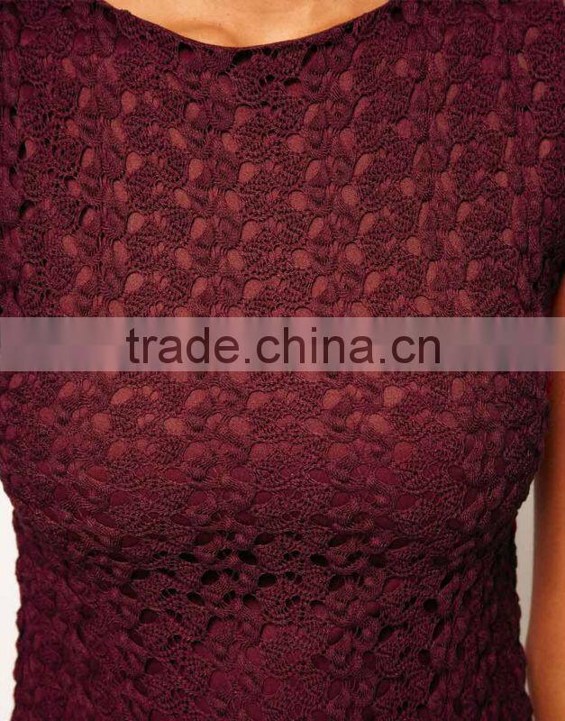 Midi Dress In Crochet Lace