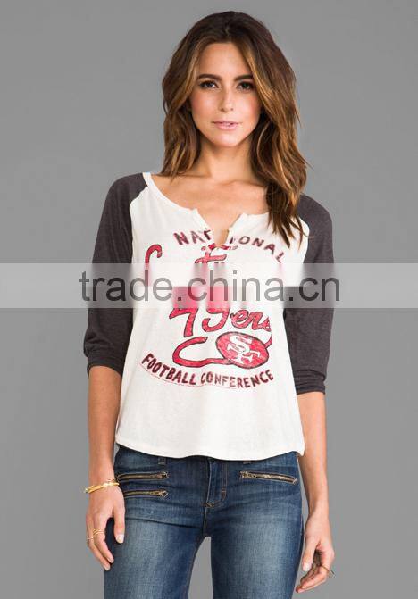3/4 sleeve raglan t-shirt