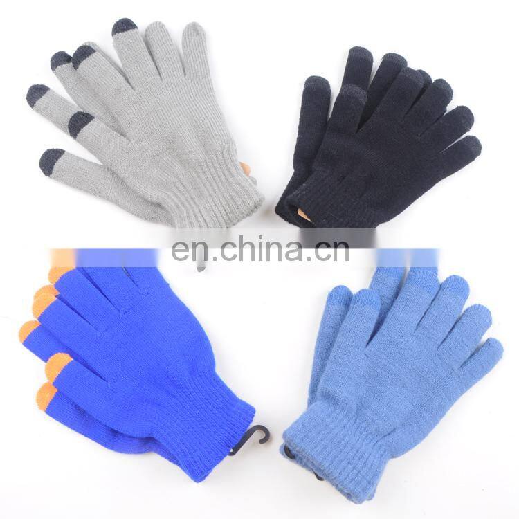 TOROS winter high quality many colors knitted magic acrylic touch screen glove