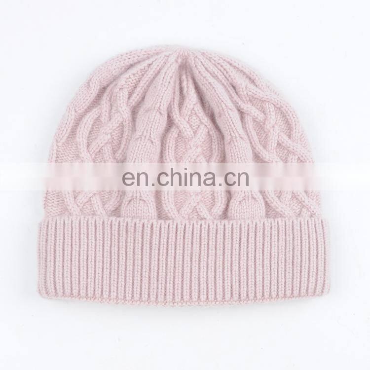 TOROS latest fashion lady acrylic / rabbit fur crochet knit winter beanie hat caps