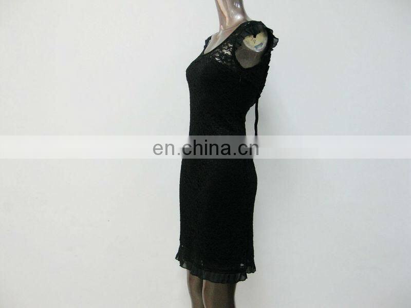 Back bareness dress ladies lace sheath dress
