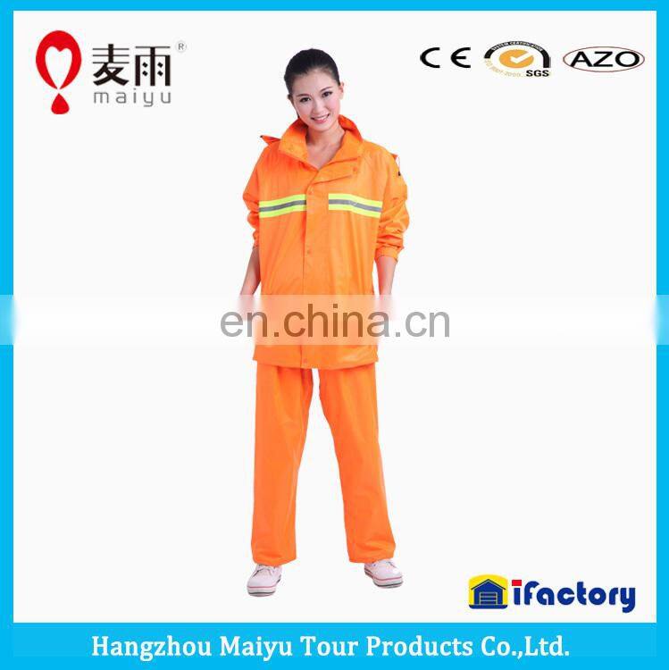 yellow good quality waterproof safety rain pants