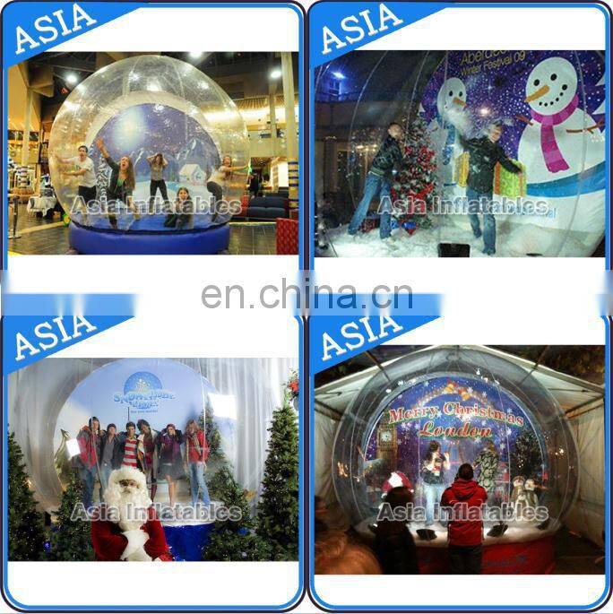 Outdoor Single Tunnel Inflatable Bubble Tent for Family Camping Backyard, Romantic Half Clear Snow Globe for Outdoor