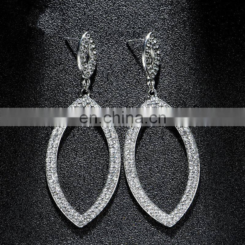 European Wedding luxury fashion jewelry crystal fashion drop earring