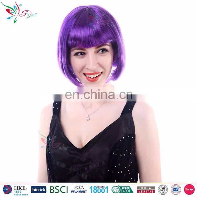 wholesale fashion style synthetic wigs short bob wig for party