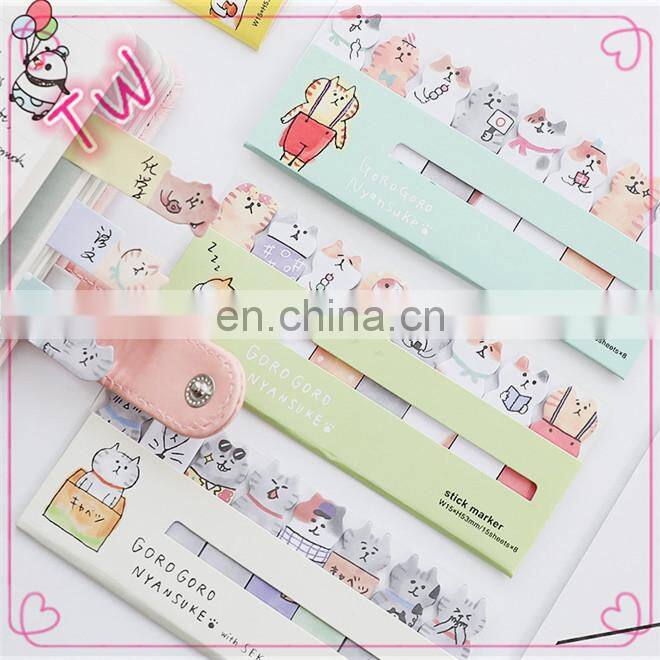 chinese new stationery products school supplier Modern design cartoon animal shaped sticky notes custom with logo