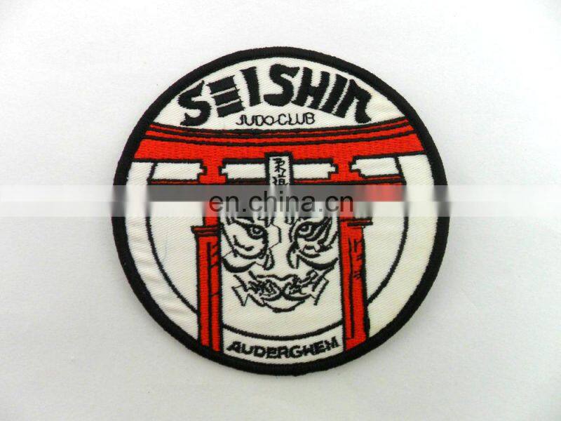 customized judo club embroidery badges/patch