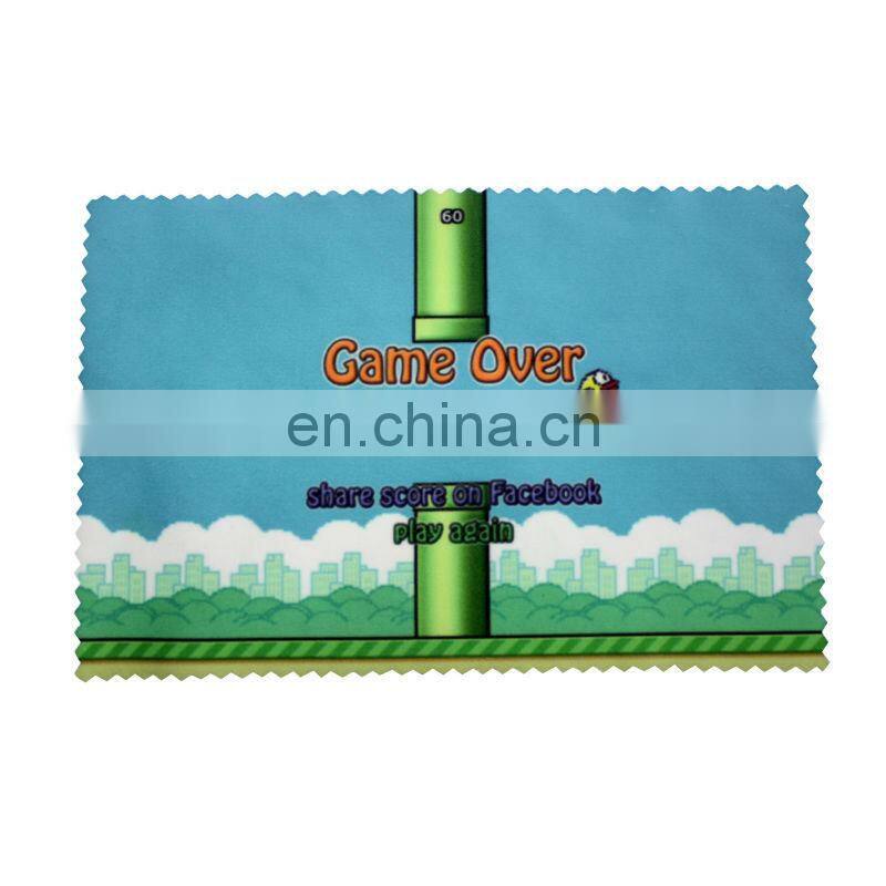 slogan custom-made print microfibre cloth eyeglass cleaner