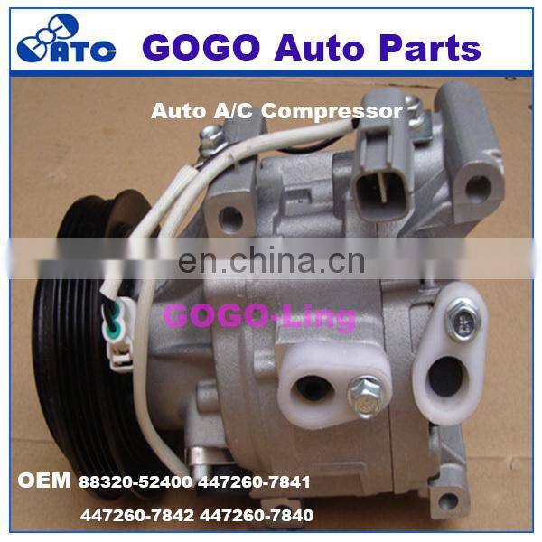 High Quality SCSA06C Auto A/C Compressor for Toy ota Corolla 1.3 2001-2006 OEM 88320-52400 447260-7841447260-7842 447260-7840