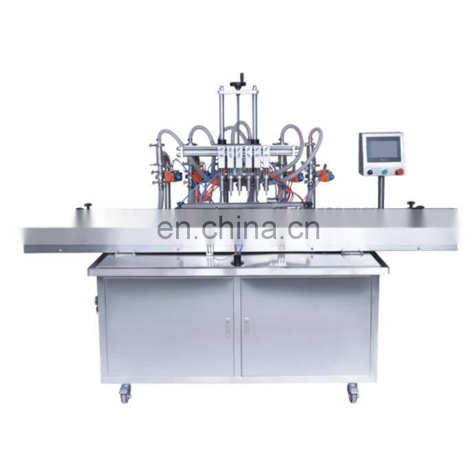 Automatic production line for sauce bottle filling capping and labeling machine
