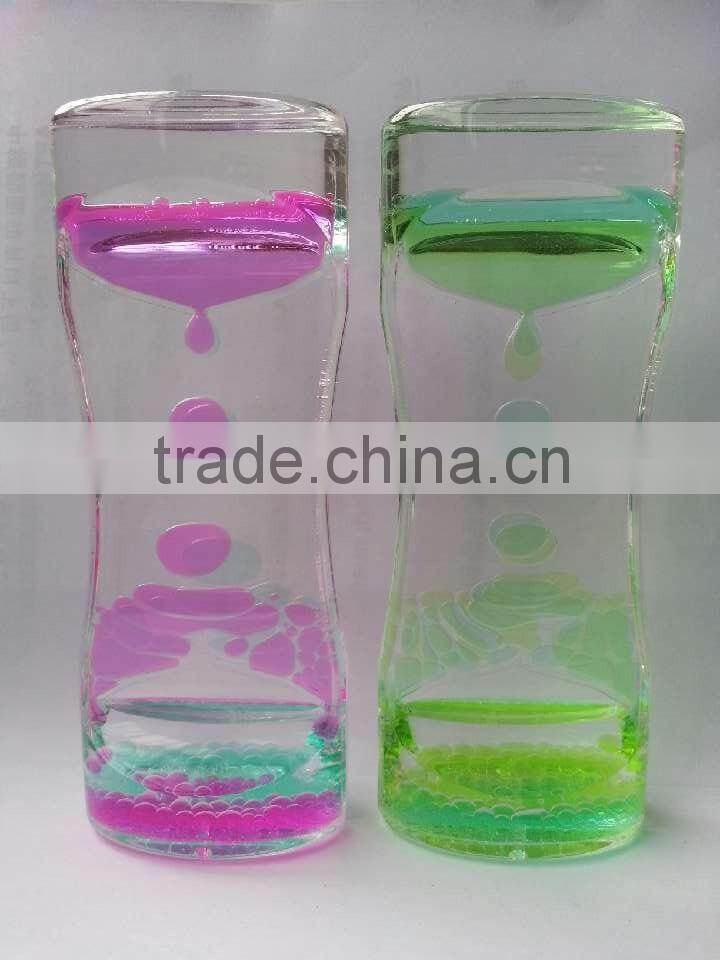 Promotional Gifts Sand Timer Hourglass, Liquid Oil Hourglass