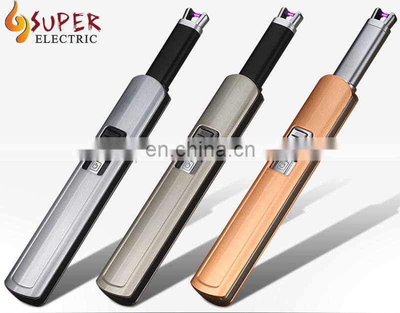 Different Design Zinc Alloy Luxury Appearance Convenient Operation Safe Switch USB Kitchen Cake BBQ Lighter