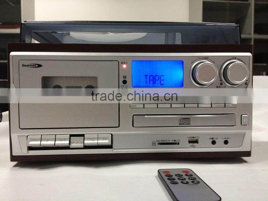 Automatic Gramophone USB Tape Player with Nostalgia 7 In 1 Music System