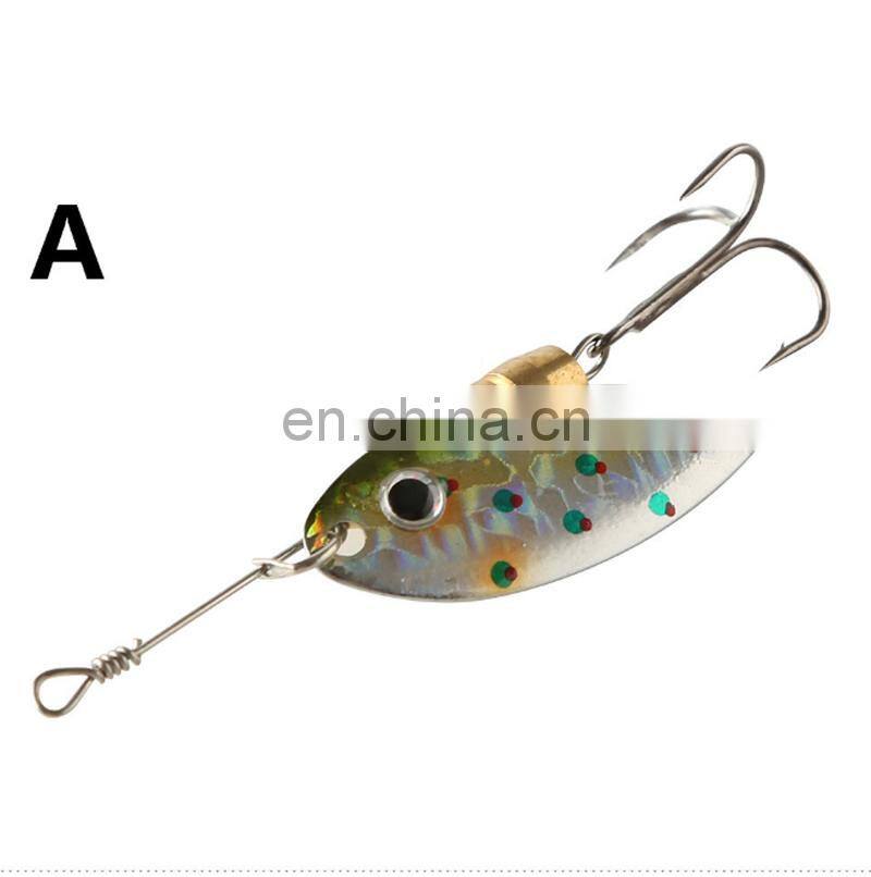 Metal Fishing Lure 8cm 9.5g Spoon Lure Spinner Bait 3D Lure Eyes Hard Bait Spinner Bait Isca Artificial