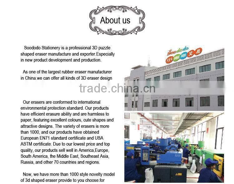 Chinese shaped motorcycle puzzle eraser