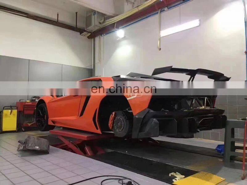 Runde Half Carbon Fiber DMC Style Front Bumper Rear Bumper Rear Lip Spoiler For Lamborghini Aventador LP700 LP720 Body Kit