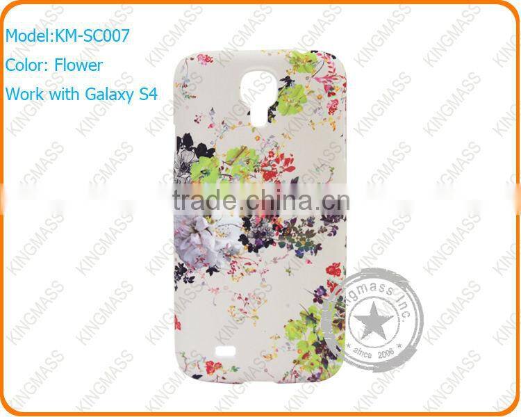 2014 Floral full printing mobile phone back covers for galaxy S4