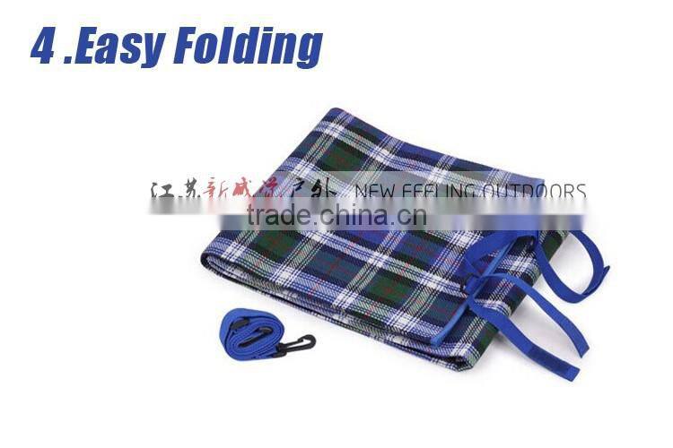 TOOTS Factory Outdoor Foldable fleece Picnic Blanket with handle