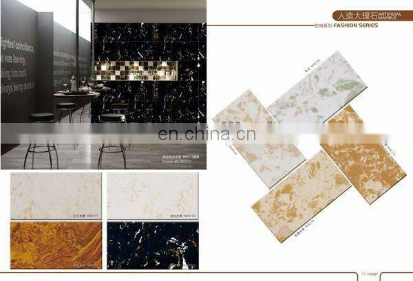 Colorful faux stone panels for inner wall and floor