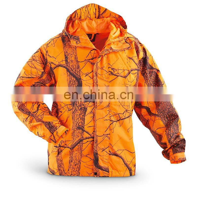 custom Camouflage hunting and fishing clothes jacket waterproof hunting jacket rainproof jacket
