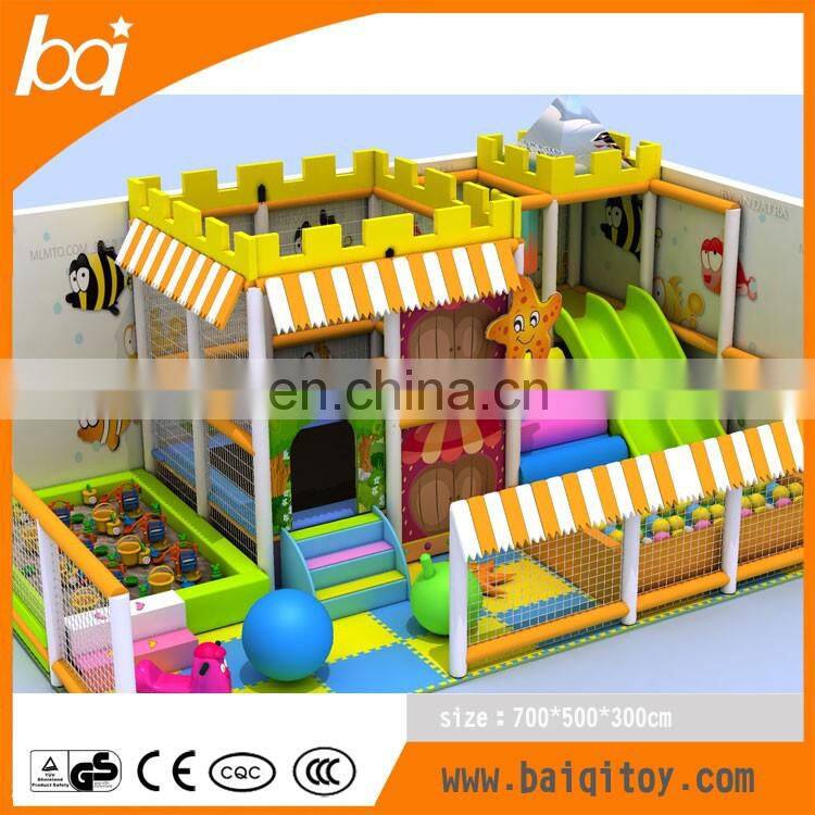 Amusement Park Equipment Girl Games Plastic Slide child Indoor Soft Playground for kids