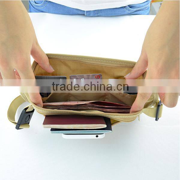 New Waterproof Ripstop Nylon RFID Money Belt Undercover Waist Stash Travel Money Belt For Passport And Credit Cards