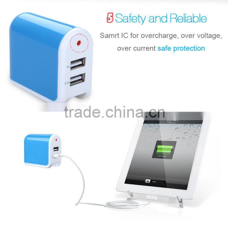 US Plug charger 5V 2.1A Micro USB AC/DC Wall Charger Adapter Power Supply