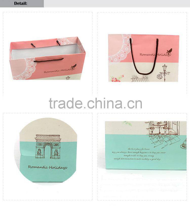romantic drawing paper gift package bag