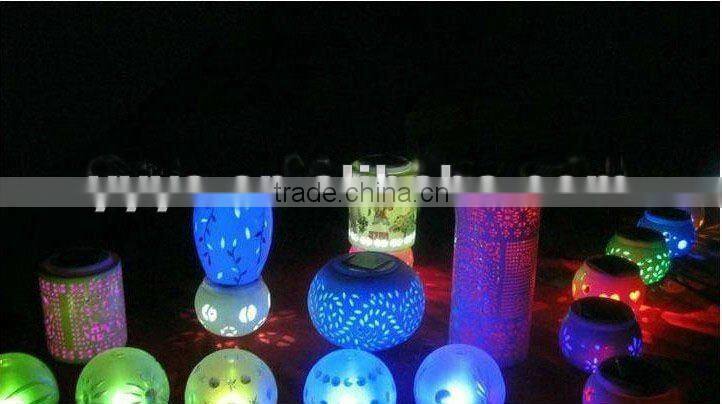 decoration LED Solar caremic light Solar table light