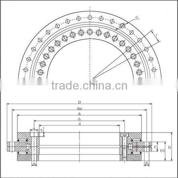 YRT Bearing/YRT Rotary Table Bearing with high precision YRT200