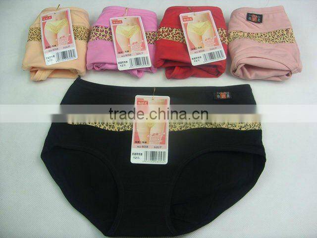 0.63USD Fashional Design Big Waist Size Colourful 100% Good Cotton Top Flexible Indian Ladies Panties(jlhnk096)