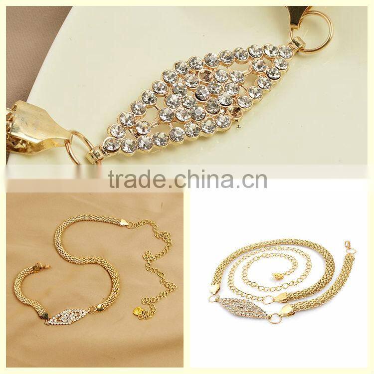 Wholesale 316l stainless steel jewelry dubai gold waist belly chains